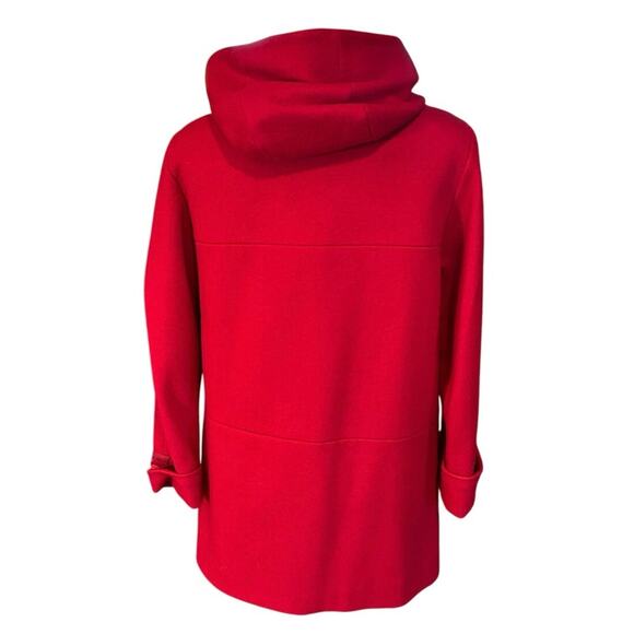 Herman Kay Wool Pea Coat Womens M / L Red Holiday Pockets Christmas Classic - Picture 3 of 7